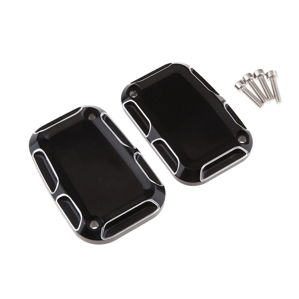 2pcs CNC Brake Master Cylinder Cover for Harley FLHX Street Glide 2008-2016