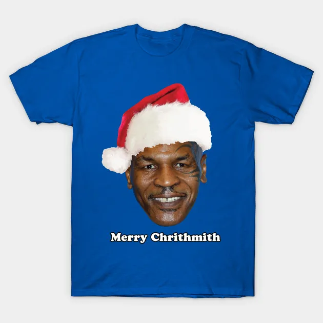 Mike Tyson-Merry Christmas Мужская футболка