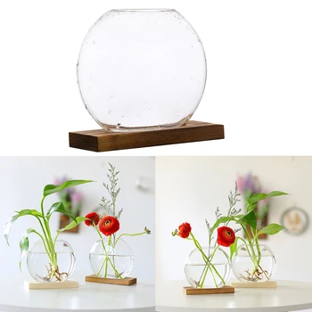 

2x Cute Clear Hydroponic Plants Vase Flower Bulb Office Decor Planter Gifts