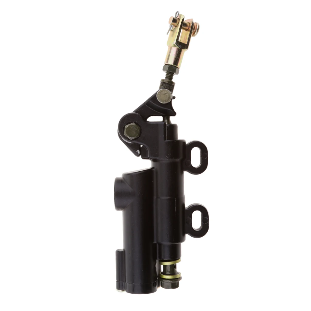 New Rear Hydraulic Brake Master Cylinder Pump With Fluid Reservoir ATV Dirt Bike - Black