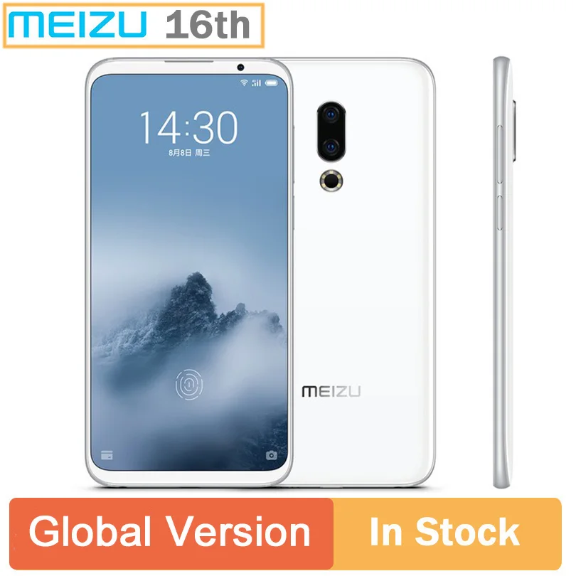 Глобальная версия Meizu 16, 6,0 дюйма, FHD, полный экран, двойная камера заднего вида, 3060 мА/ч, аккумулятор Snapdragon 845, четыре ядра, камера 20 МП, gps