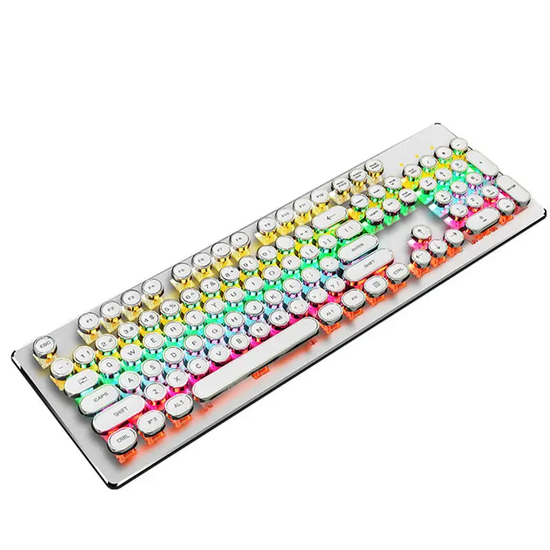 Sunrose T620S 104 Keys English Wired Usb Colorful Backlit Mechanical Rgb Gaming Keyboards Waterproo