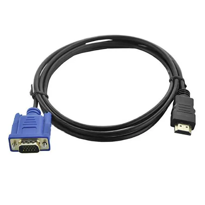 1,8 м HDMI к VGA 1080 hd-конвертер кабель аудиокабель конвертер 15 Pin штекер к женскому HDMI к VGA разъем шнур для ПК ноутбука тв