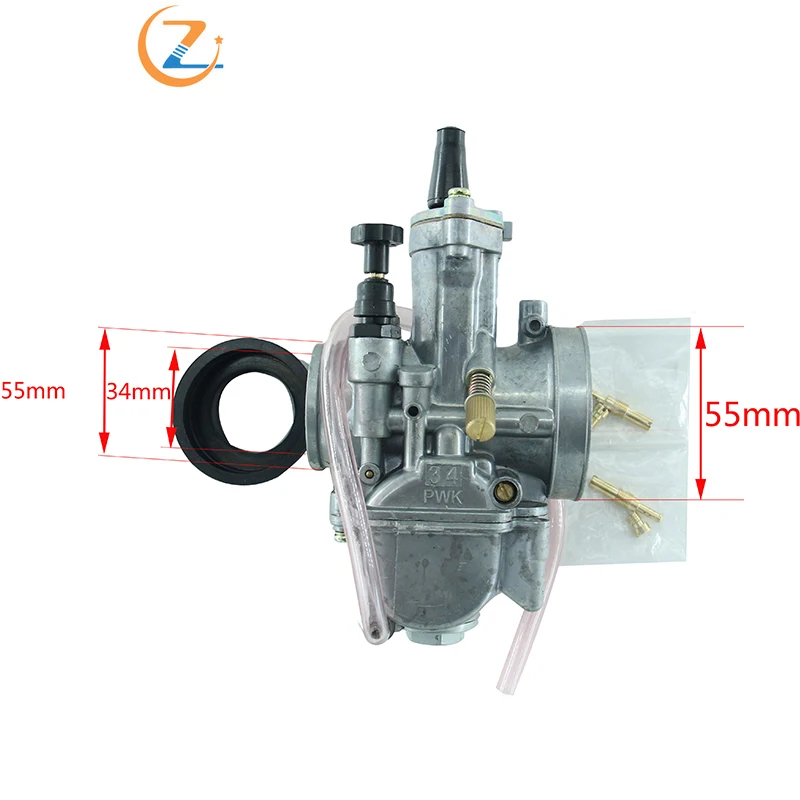 МОТОЦИКЛ КАРБЮРАТОР KOSO 34 мм ручной дроссель для настроенных 250cc 300cc Мотокросс Dirt Bike ATV Quad