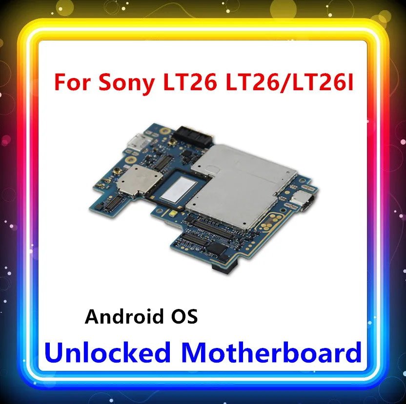 Оригинальная МБ разблокирована для sony Xperia LT26 LT26/LT26I материнская плата с чипом панелью Android OS материнская плата LT26 LT26/LT26I карта/плата