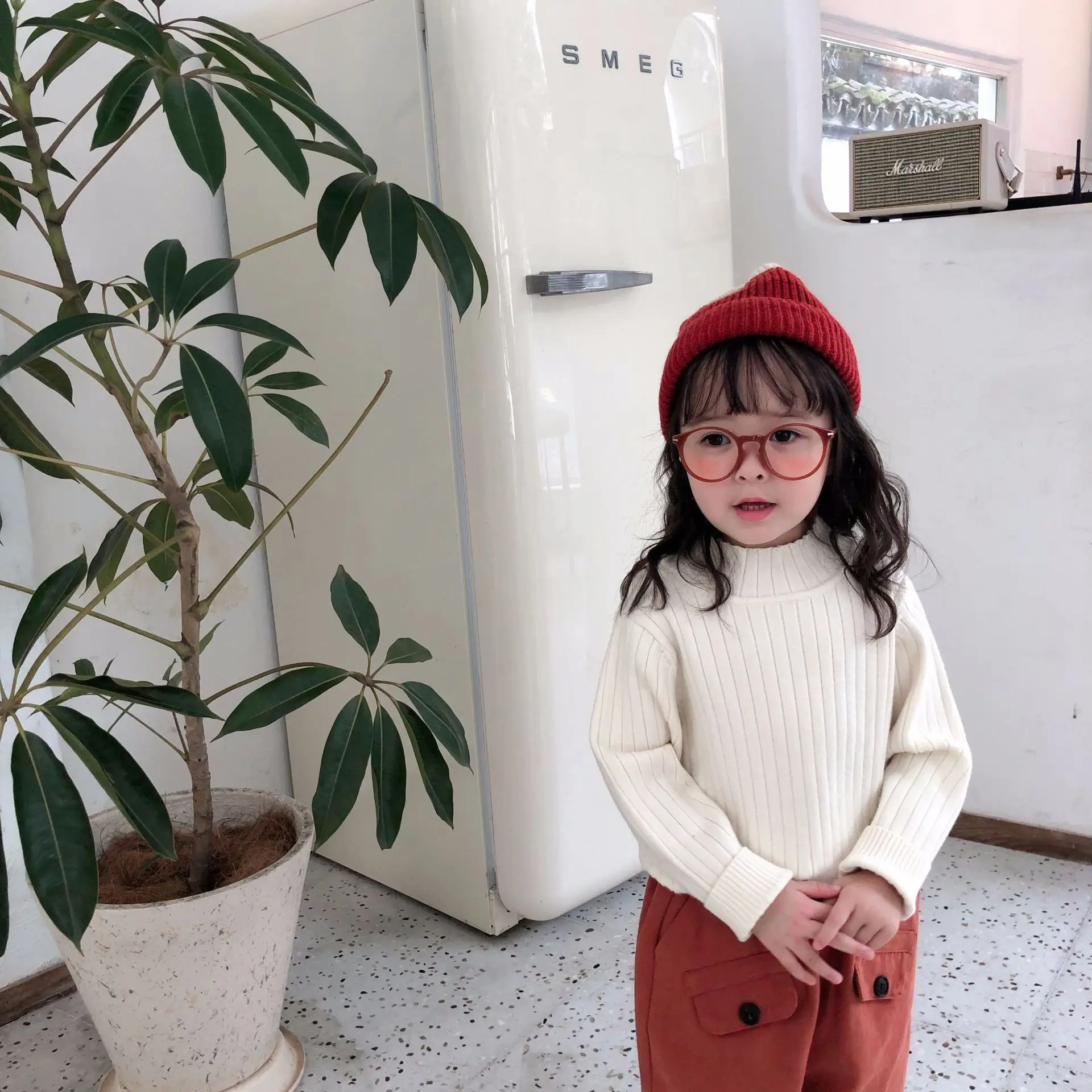 Детские свитера для детей 1-7 лет; Модный корейский свитер для девочек; пуловер с высоким воротником; Одежда для мальчиков; осенние вязаные свитера высокого качества