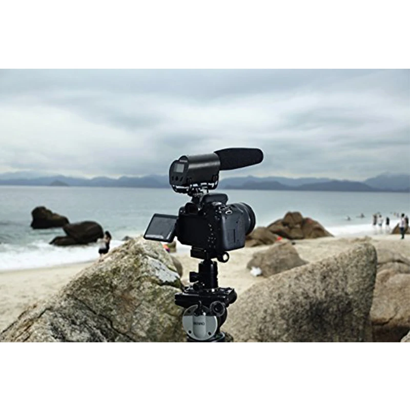Saramonic VMIC recorder Супер-кардиоидный видеомикрофон с креплением на камеру со встроенным аудиомагнитофоном и пушистыми ветровыми стеклами