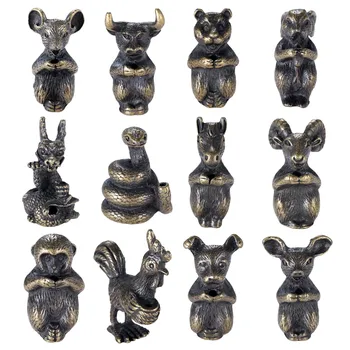 

12pcs Metal Chinese Zodiac Incense Holder Mini 12 Animals Stick Incense Base Home Decoration Accessories Metal Crafts Home Decor