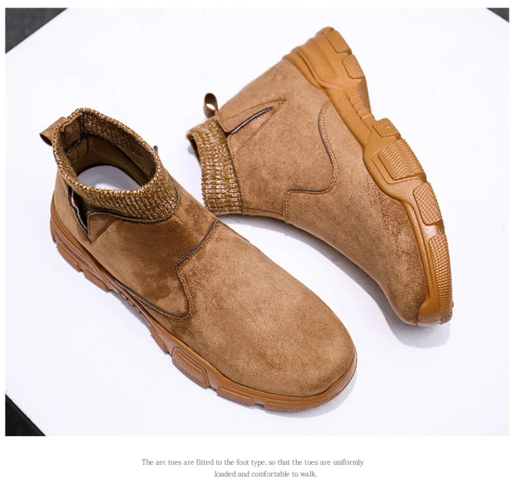 Г. Мужские зимние ботинки обувь с высоким берцем без застежки chaussure homme, нескользящая мужская обувь, большие размеры 46, Zapatos De Hombre