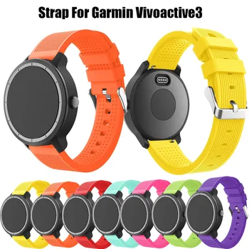 

Colorful Soft Silicone Watchbands Strap For Garmin vivoactive3 vivomove HR Smart Wristband for Garmin Vivoactive 3 Wrist Strap