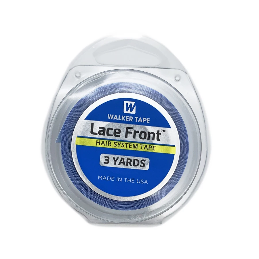 

3 ярда, синяя лента, оптовая продажа, кружевная Передняя поддержка, прочная двойная лента для Toupees или париков, лента для ходунков