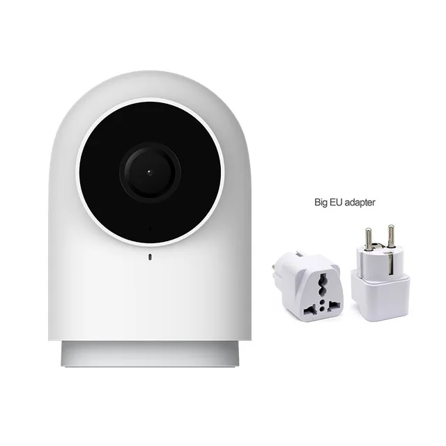 G2 add Big EU plug Оригинальная смарт-камера Xiaomi Aqara 1080P G2 Gateway Edition Zigbee связь IP Wifi Беспроводная облачная Домашняя безопасность умные устройства - Цвет: G2 add Big EU plug