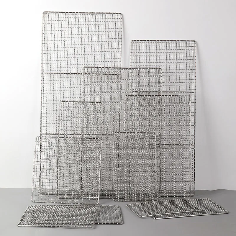 1PCS 24"x24" Big SS304 stainless steel Rectangle square barbecue grill mesh net BBQ for Food and fruit dryer Roast