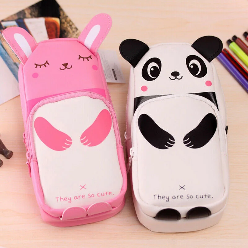

Cute Cartoon Pencil Case Students Lovely Animal Storage Makeup Pen Bag Stationery GV99