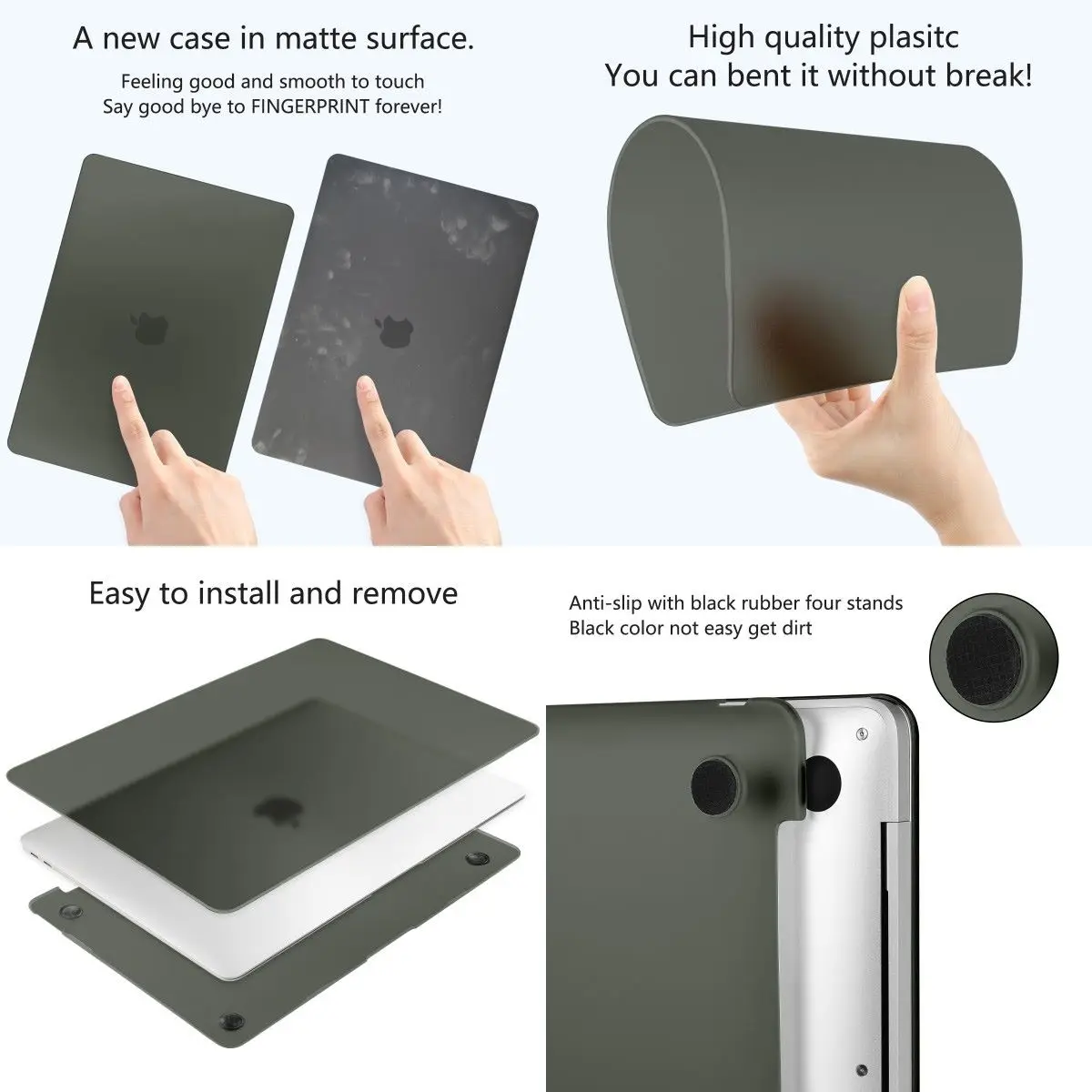 Ultra-thin TPU Soft Case For MacBook Air 13 2020 2019 A2179 A1932 Touch ID Pro 13 A2338 M1 A2289 A2159 A1706 Pro 14 A2442 Cover laptop pouch Laptop Bags & Cases