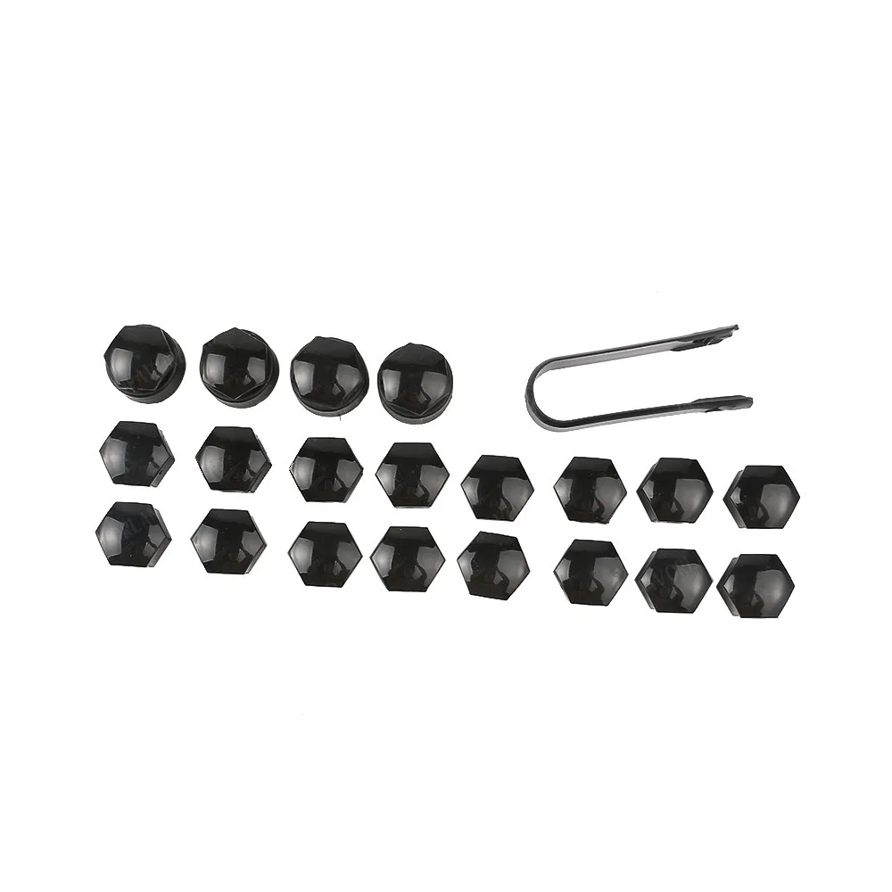 4x Theft-Proof Locking Cap 25mm + 16x Wheel Lug Nut Cap17mm Set 321601173A 4F0601173A 8D0012244A For Golf 1994-1999 For A1 A4