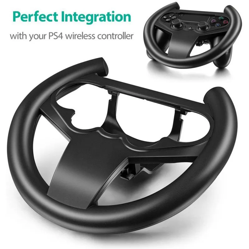 

With Detachable Cover Gaming Racing Steering Wheel for Sony PS4 Compact Lightweight Gamepad Joypad Grip Controller New