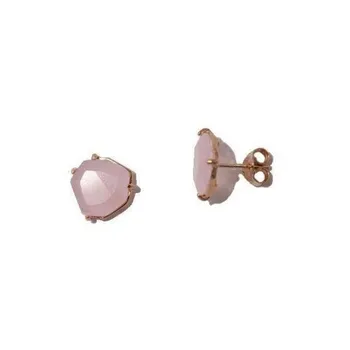 

Sterling silver earrings with rose quartz size irregular