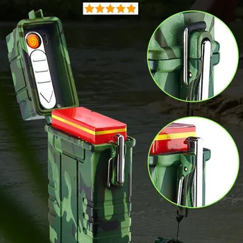 

Waterproof cigarette case Lighter and USB charging Cigarette Lighter For Outdoor sports Windproof flameless Electronic Lighter