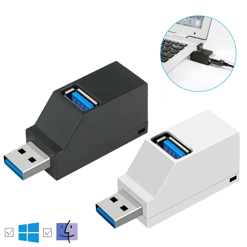USB 3.0 /2.0 HUB Adapter Extender Mini Splitter 3 Ports High Speed U Disk Reader for PC Laptop Macbook Mobile Phone Accessories