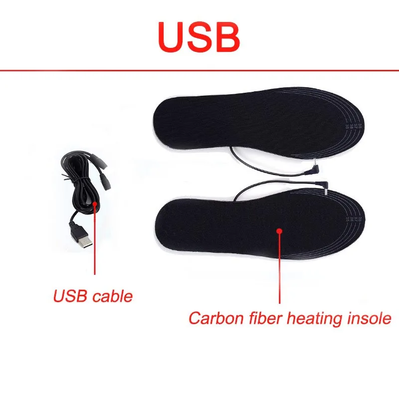Грелка Для Ног принадлежности для ухода грелка для обуви USB Перезаряжаемый моющийся Cuttable обувь вставка Pad
