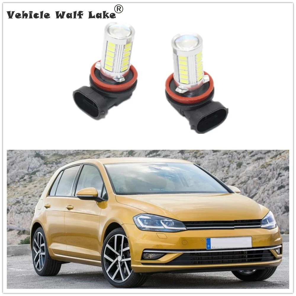 2pcs H11/ H8 Car LED Light Bulbs For VW Golf 7.5  MK7.5  2017 2018 LED Fog Light Fog Lamp Bulbs