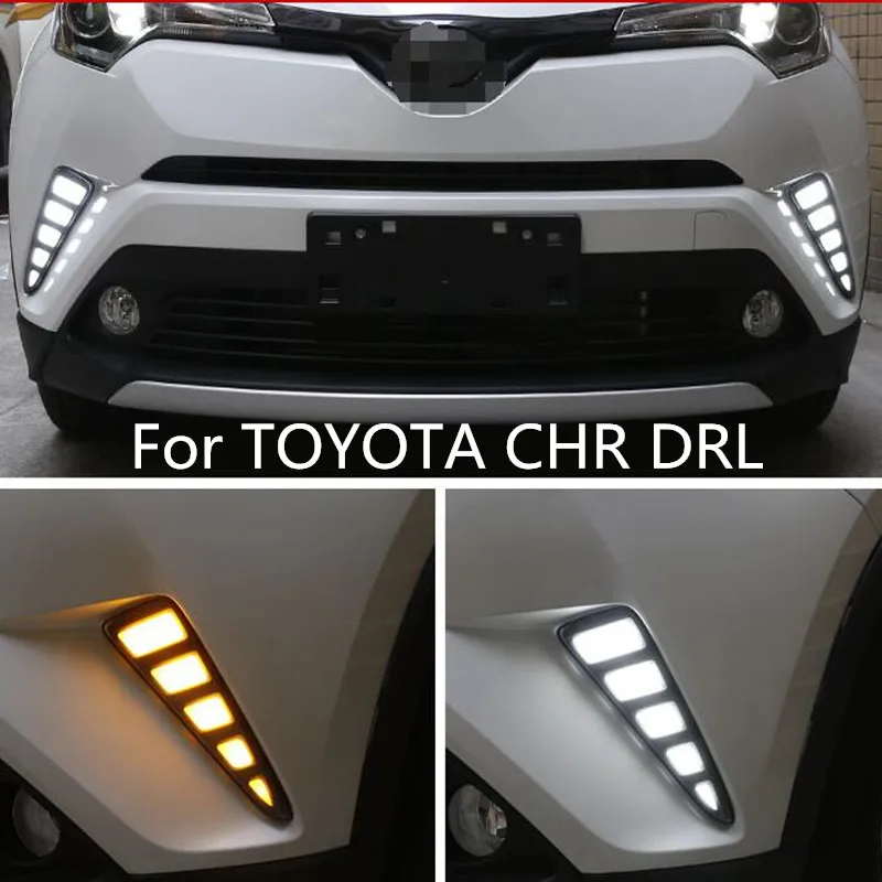 1 комплект светодиодный дневные ходовые огни для Toyota C HR ЧР 2016 2017 2018 2019 светильник