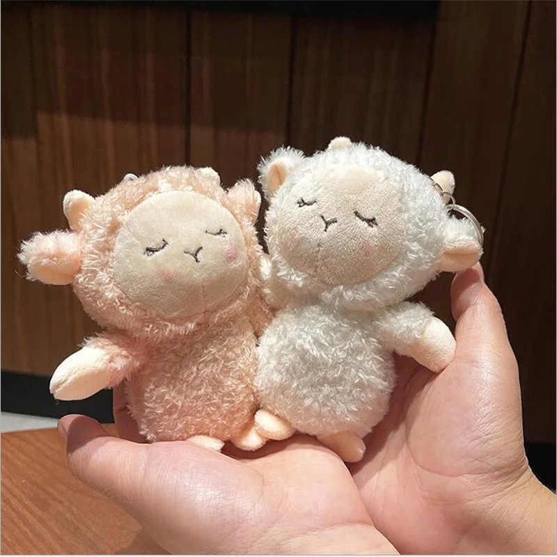 1Pcs Cartoon Cute Little Sheep Plush Toys For Girls Stuffed Animal Doll Pendant Key Chain Accessories