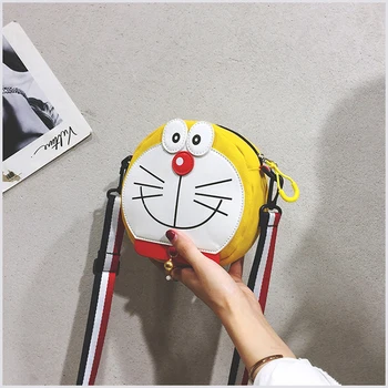 

Doraemon Cartoon Bag 2020 New Women's Bag Lovely Girl Shoulder Bag Versatile Messenger Bag Ladies Bag Small Round Bag
