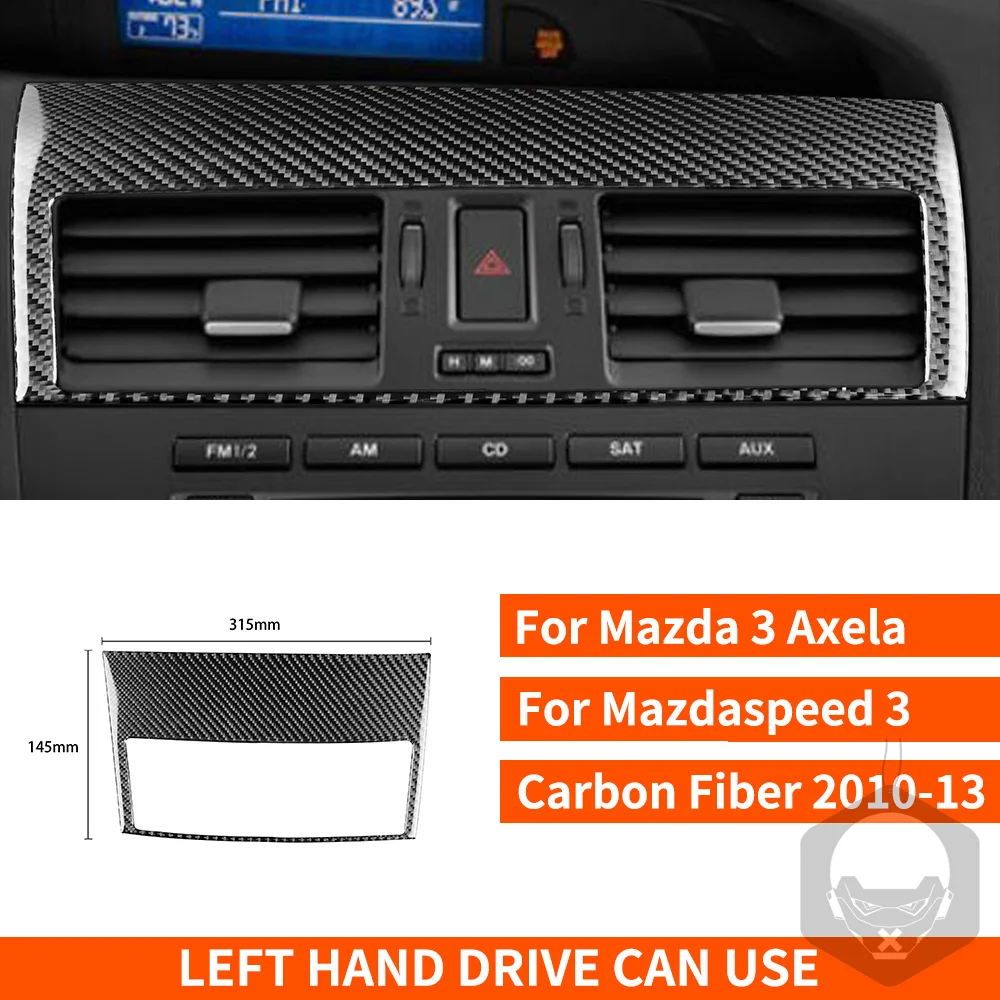 UOADA Carbon Fiber Car Sticker Interior Top of Dash Screen Frame Dashboard  Cover Trim Compatible With Mazda 3 Axela 2010-2013 Mazdaspeed 3 :  : Car & Motorbike