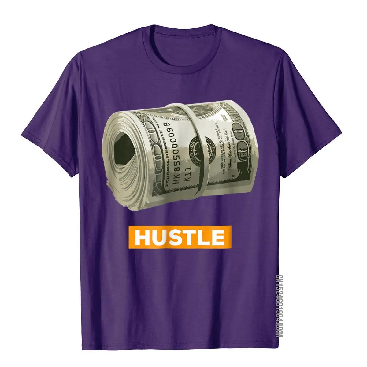 Hustle T-Shirt bank-roll money wad 100 dollar bills shirt__97A3275purple