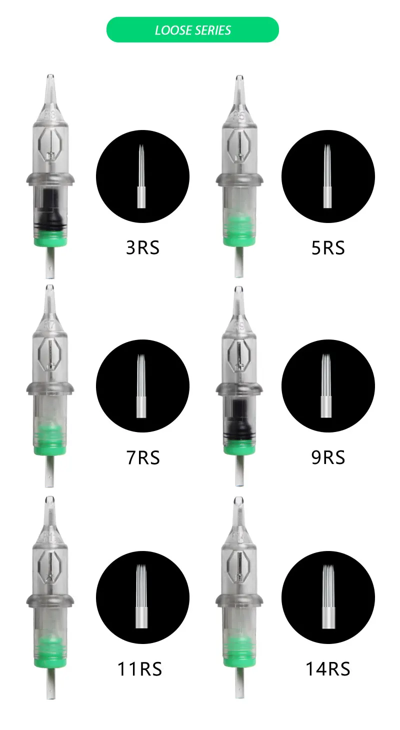 20 шт RS картридж татуировки одноразовые иглы Полупостоянный макияж бровей ручка для тату Поставка