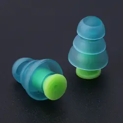 Bouchons d'oreille en Silicone réutilisables, 1 paire, anti bruit, Protection auditive 