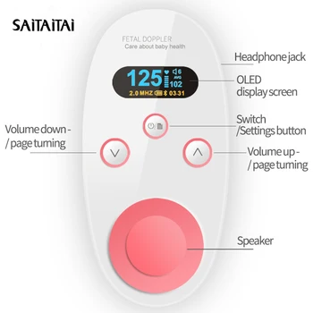 

Ultrasonic Heartbeat Detector newborn heart rate Home Use baby heart monitor Fetal Doppler machine