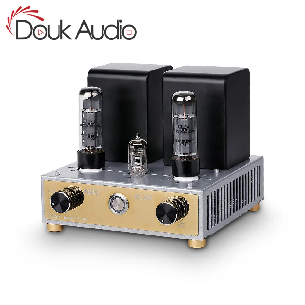 Усилитель мощности Douk audio HiFi EL34 с вакуумной трубкой/клапаном стерео