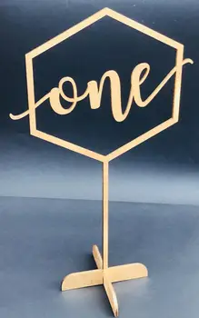 

Wood Geometric Table Numbers for Wedding, Wooden table numbers, Wooden Hexagon Table Numbers, wood table numbers