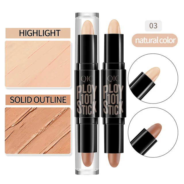 1PC Double end Concealer Stick Face Makeup Creamy Foundation Pencil Women Cosmetics Facial Contour Creamy Pen