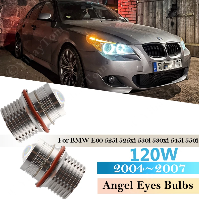 

120 Вт пара без ошибок E53 E 65 66 63 64 E87 E83 E39 M5 E61 для BMW E60 545 550 525 530 i xi Angel eyes лампочка для фары Светодиодный Маркер