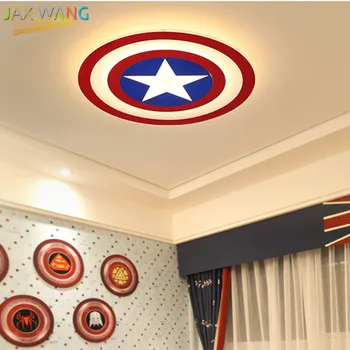 

Modern LED Ceiling Light Lighting Captain America Shield Decoration Ceiling Light Children Room Restaurant Attic Ceiling Light