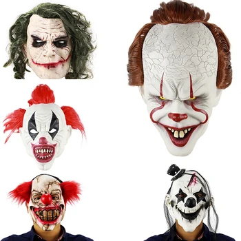 

Halloween Horror Sorcerer Clown Mask for Masquerade Halloween Party Latex Face Mask Escape Dress Up Party Mask for Adult Supply