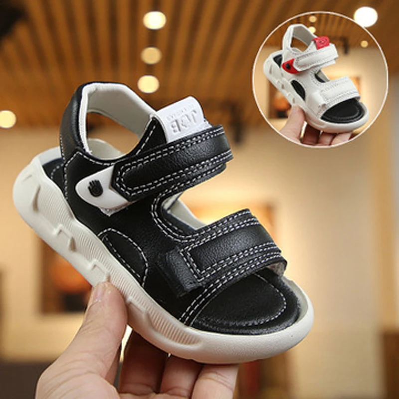 Summer Boys Leather Sandals Baby Flat Children Beach Shoes Kids Sports