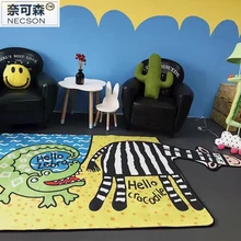 Коврик Для ползания, цветной ковер, Мультяшные животные, Зебра, обезьяна, жираф, детская комната, Коврик سدصه овковрик Для ванной комнаты