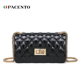 

PACENTO New Arrvial Chain Crossbody Shoulder Bag Women Pvc Summer Jelly Bag Mini Ladies Messenger Bags Large Capacity Bolsos Sac