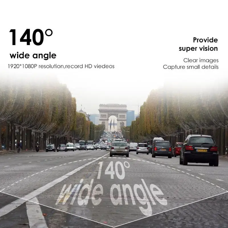 FHD 1080p WiFi Автомобильный видеорегистратор Камера 140 градусов объектив Dashcam WDR инфракрасное ночное видение Novatek 96658 монитор цифровой видеорегистратор