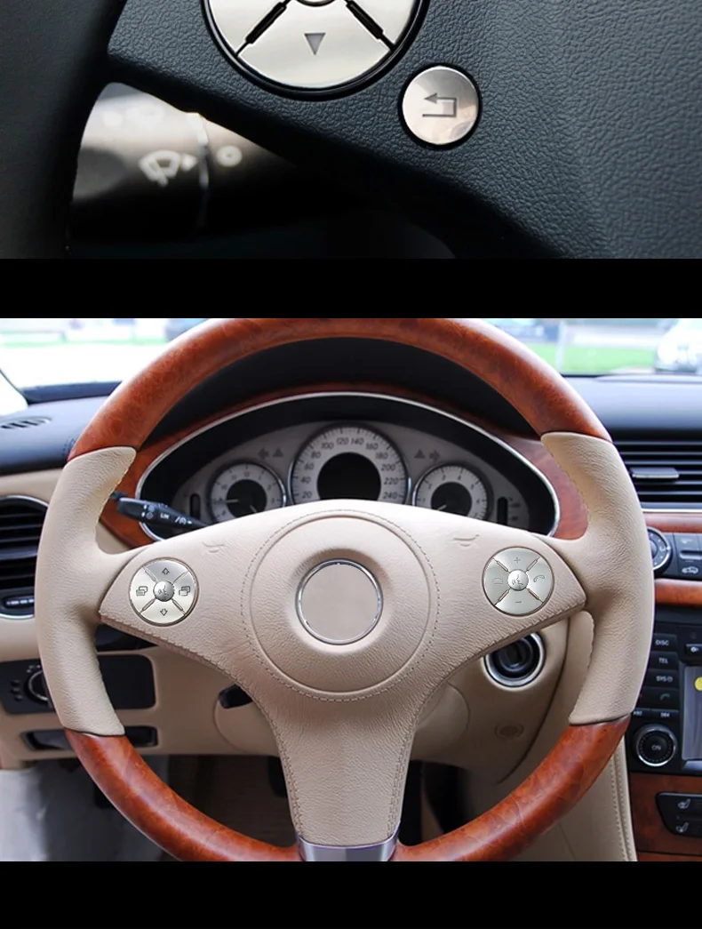 12 шт. Автомобильный руль кнопки наклейка для Mercedes Benz GLK GL ML R C E S CLS SLK КЛАСС W204 W212 W211 W251 W203 аксессуары