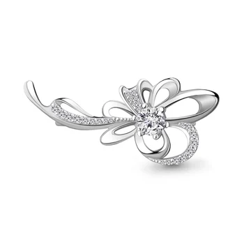 

Brooch AQUAMARINE with cubic, silver 925