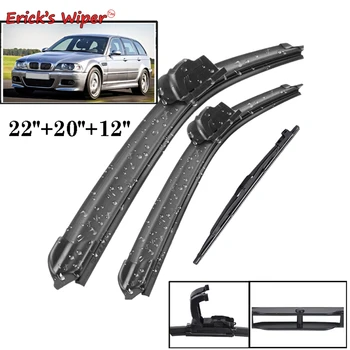 

Erick's Wiper Front & Rear Wiper Blades Set Kit For BMW 3 Series E46 Touring Estate 316 318 320 325 330 1998 - 2006 22"+20"+12"