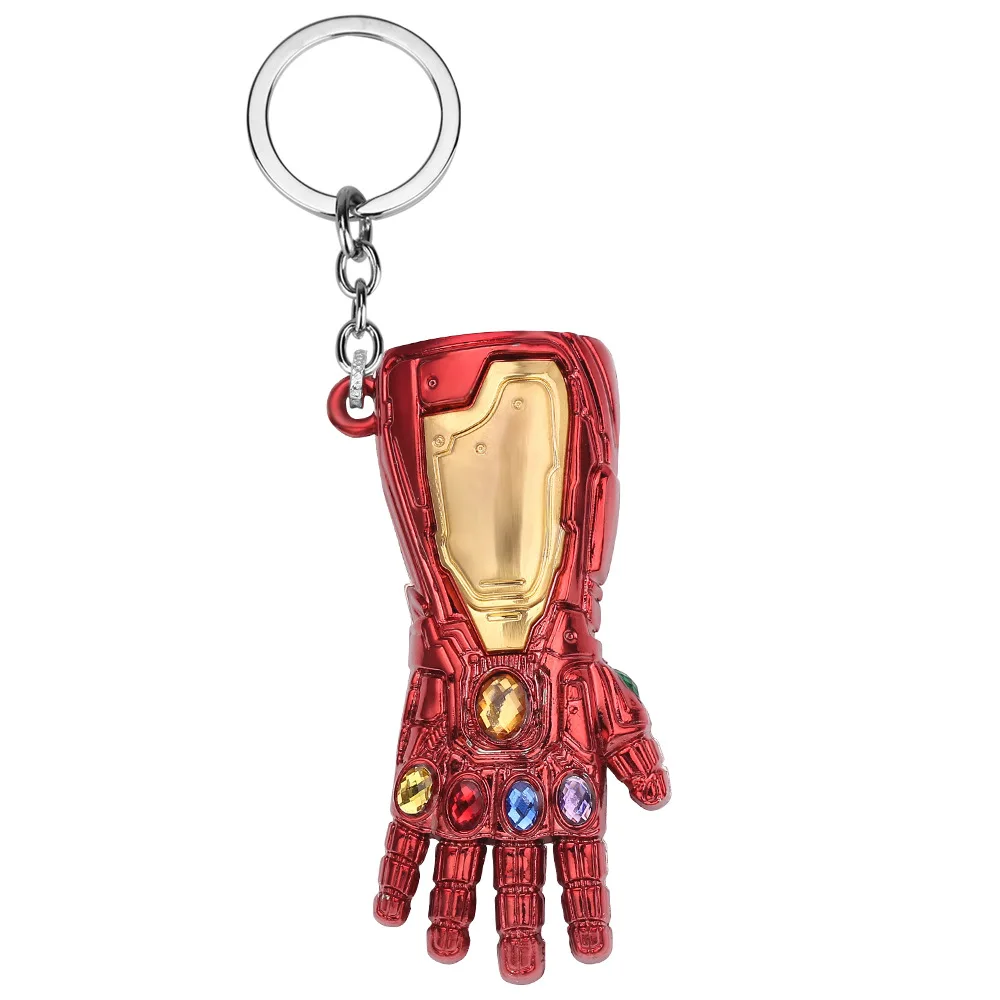 10 шт./лот серии Marvel Мстители 4 бесконечные перчатки брелок Железный человек Брелоки для ключей с рукой бесконечные Военные перчатки Таноса игрушки брелоки - Цвет: 16