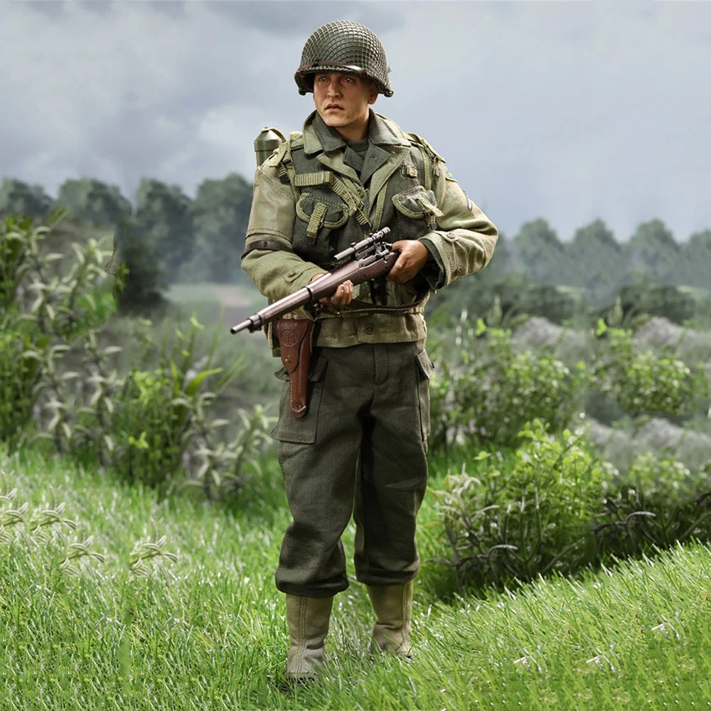 Conjunto completo de uniforme de la Segunda Guerra Mundial para hombres, uniforme del Ejército de EE. UU. Ranger D, modelo de francotirador Jackson camuflaje, 1/6, DID A80144|Militar figuras de acción|