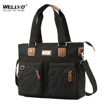 

Men Crossbody Bags Male Canvas Shoulder Bags Unisex Big Messenger Bags Retro Satchels For Work Travel Casual Pouch Bag XA304ZC